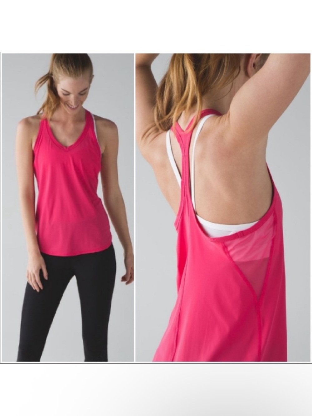 Lululemon Fast Lane Singlet Tank Top Boom Juice Pink